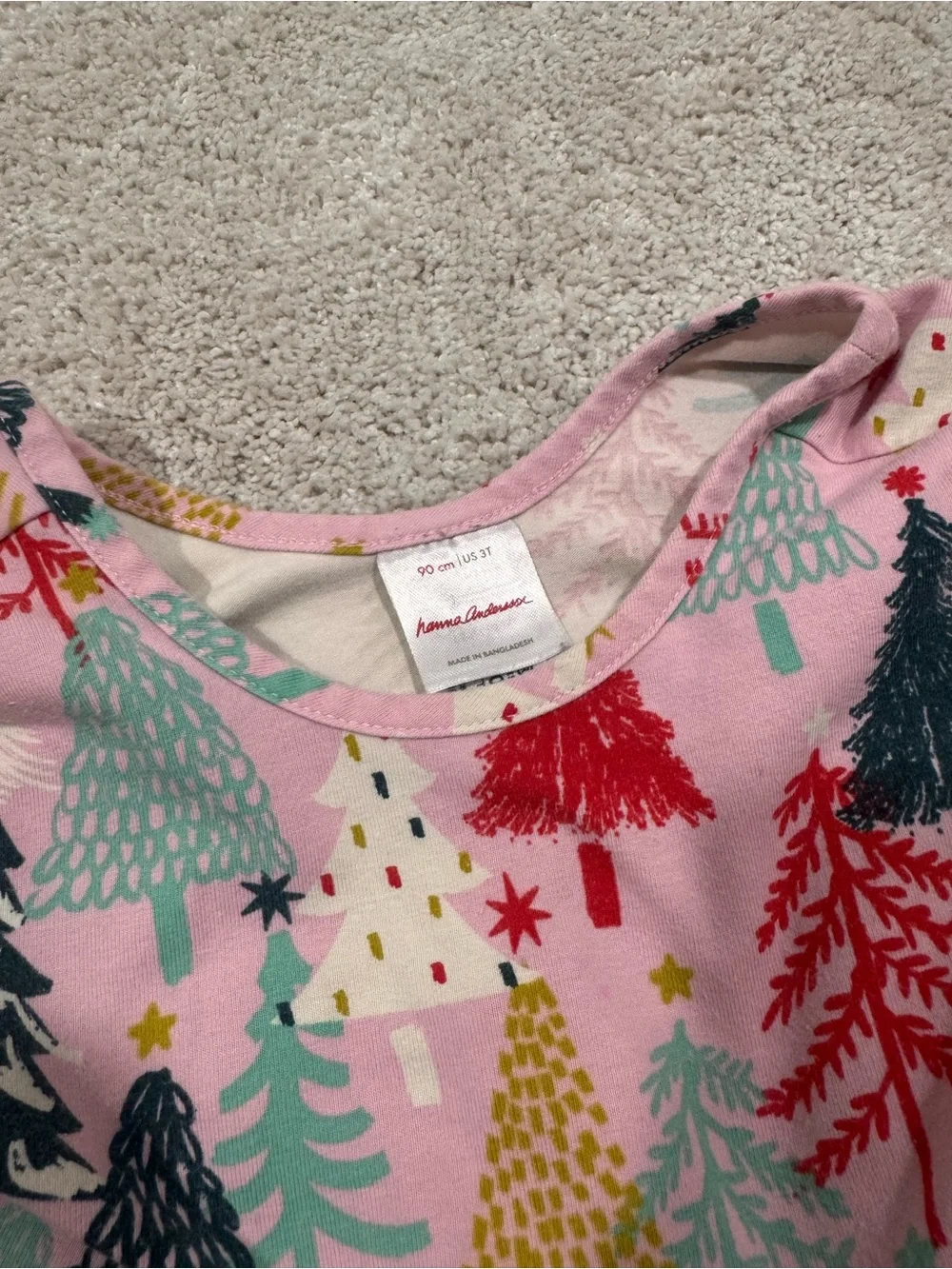 Hanna Andersson Pink Long-Sleeve Holiday Dress